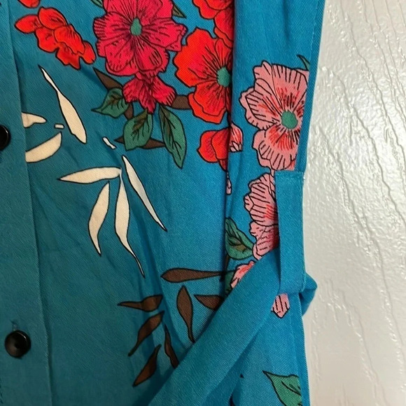 Milan Kiss women’s blue floral sleeveless maxi dress size small - Picture 6 of 11